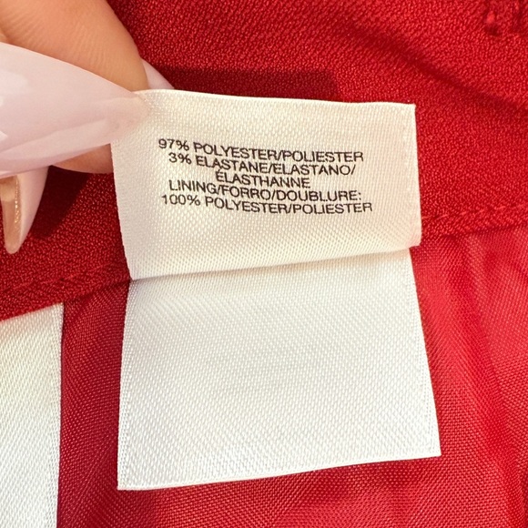 Le Suit Fire Red Plus Size Skirt (24W) - Picture 6 of 6